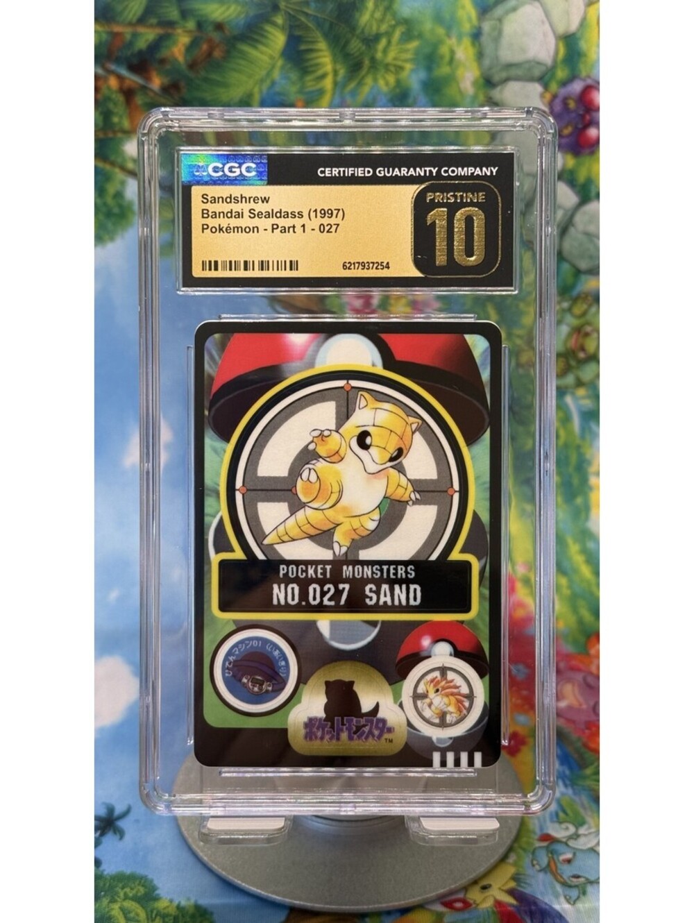 Sandshrew Bandai Sealdass No. 027 1997 Japanese POP3! CGC 10 Pristine